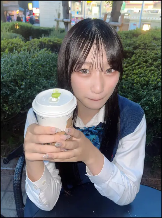 下谷あゆ、高校制服、スタバ