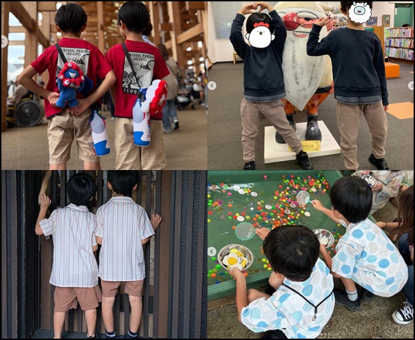 藤田文武の嫁による息子たちのお揃いコーデ